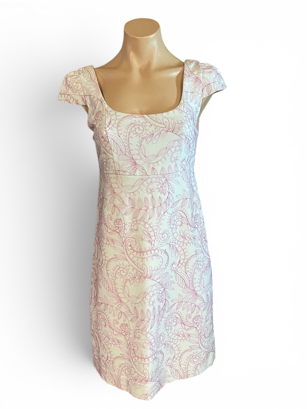 Lilly Pulitzer Dress Womens 2 Laurent Purple Quartz Swirl Embroidered Sheath